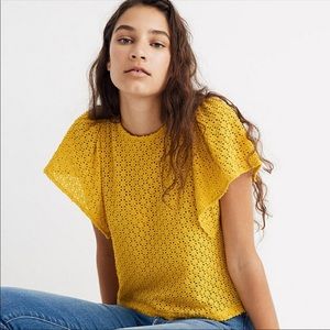 🆕 Madewell- Texture & Thread Eyelet Top